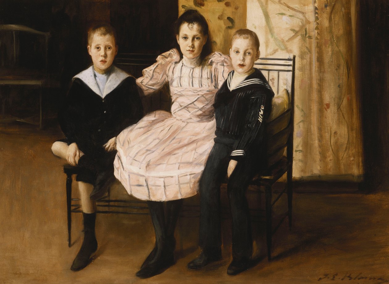 Henry Bernstein a jeho bratr a sestra, 1892 od Jacques Emile Blanche