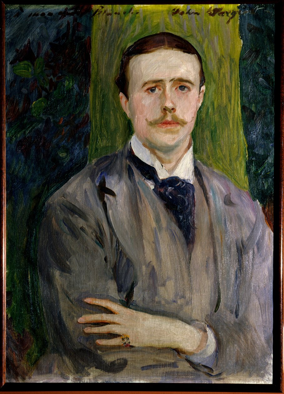 Portrét Jacques Emile (Jacques-Emile) Blanche (1861-1942), francouzský malíř. Obraz Američana Johna Singera Sargenta (1856-1925). Rouen, Muzeum výtvarných umění od Jacques Emile Blanche