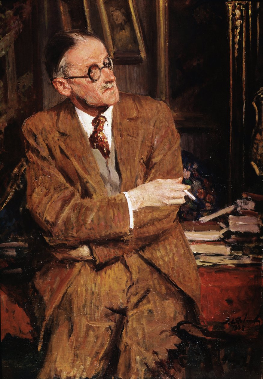 Portrét Jamese Joyce od Jacques Emile Blanche