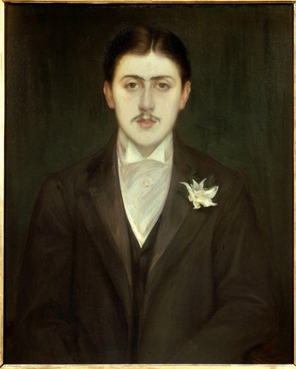 Portrét Marcela Prousta (1871-1922), francouzského spisovatele. Obraz Jacques Emile (Jacques-Emile) Blanche (1861-1942). od Jacques Emile Blanche