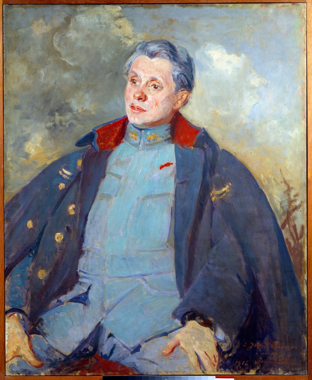 Portrét francouzského politika Josepha Paula Boncoura (Paul-Boncour) (1873-1972) jako důstojníka Obraz Jacques Emile (Jacques-Emile) Blanche (1861-1942) 1916 ne. 0,81x1 m Rouen, Muzeum výtvarných umění od Jacques Emile Blanche