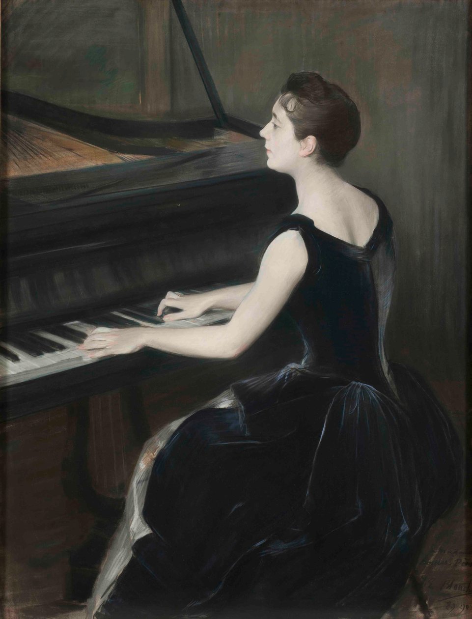 Portrét pianisty Léontine Bordes-Pène 1858-1924, 1889-1890. od Jacques Emile Blanche