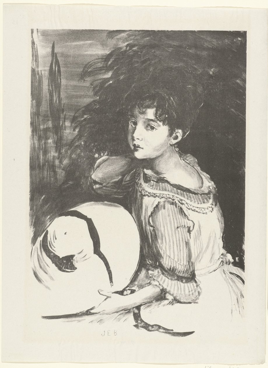 Portrét van Wanda Zielinska bekend jako Pouponne Mladá dívka (dítě) The Trial (název série) od Jacques Emile Blanche