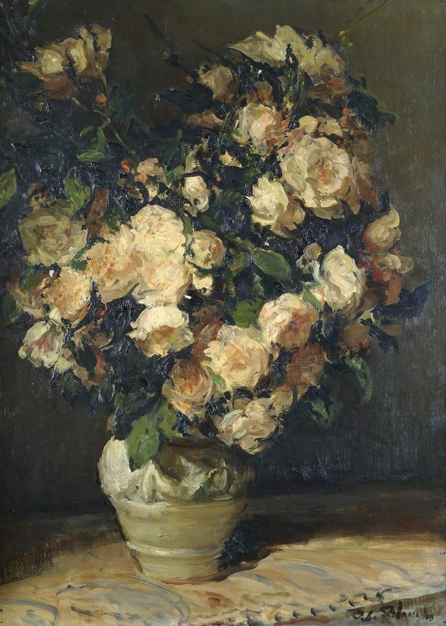 Růže ve váze, od Jacques Emile Blanche