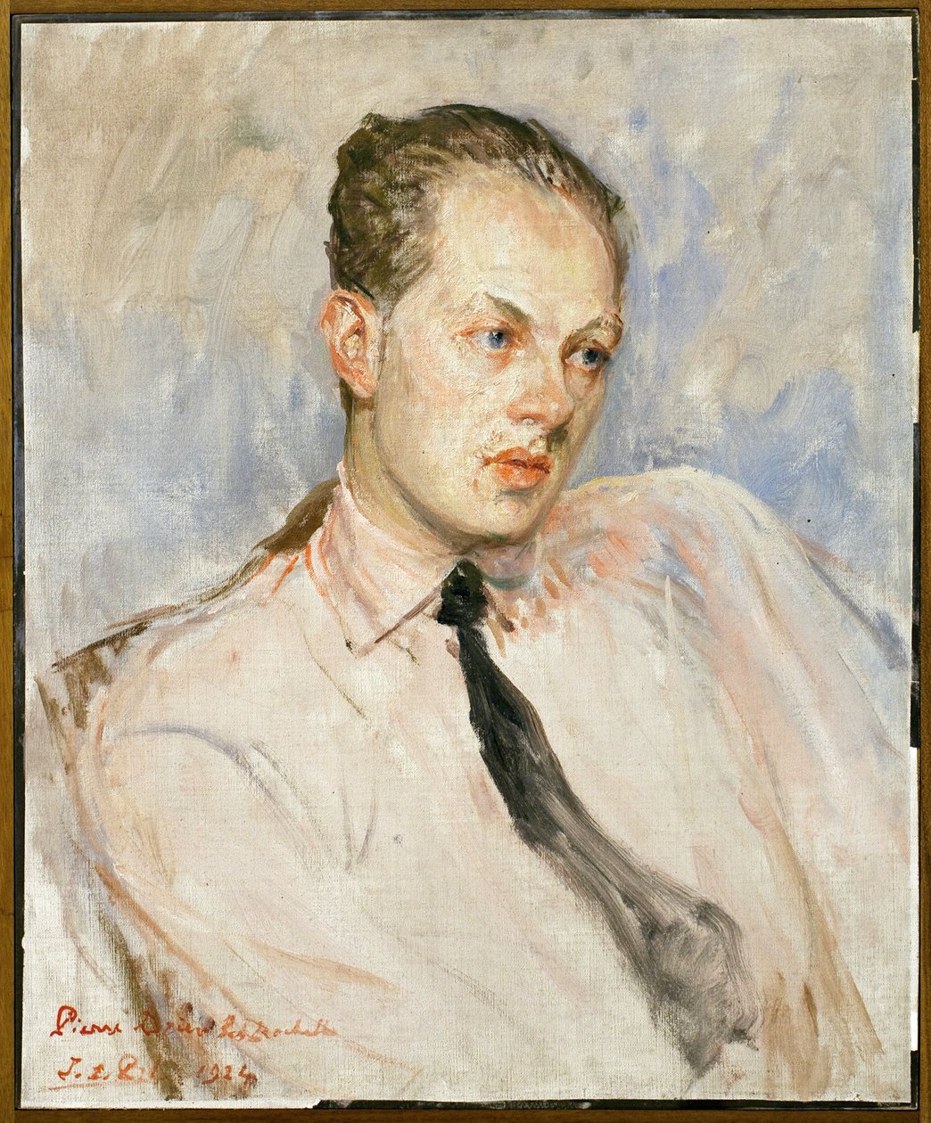 Studie k portrétu Pierra Drieu La Rochelle (1893-1945). Obraz Jacques Emile Blanche (1861-1942), olej na plátně od Jacques Emile Blanche