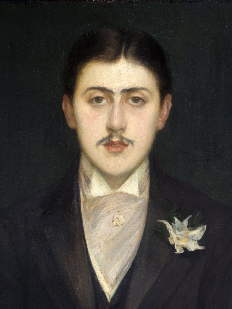 detail Portrét Marcela Prousta (1871-1922), francouzského spisovatele. Obraz Jacques Emile (Jacques-Emile) Blanche (1861-1942), olej na plátně od Jacques Emile Blanche