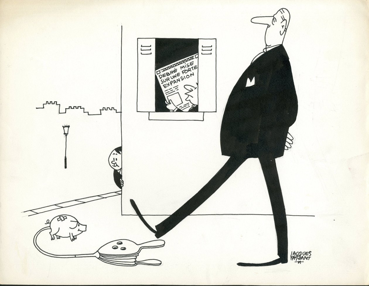 Paris-Presse, Satirický v B  W od Jacques Faizant