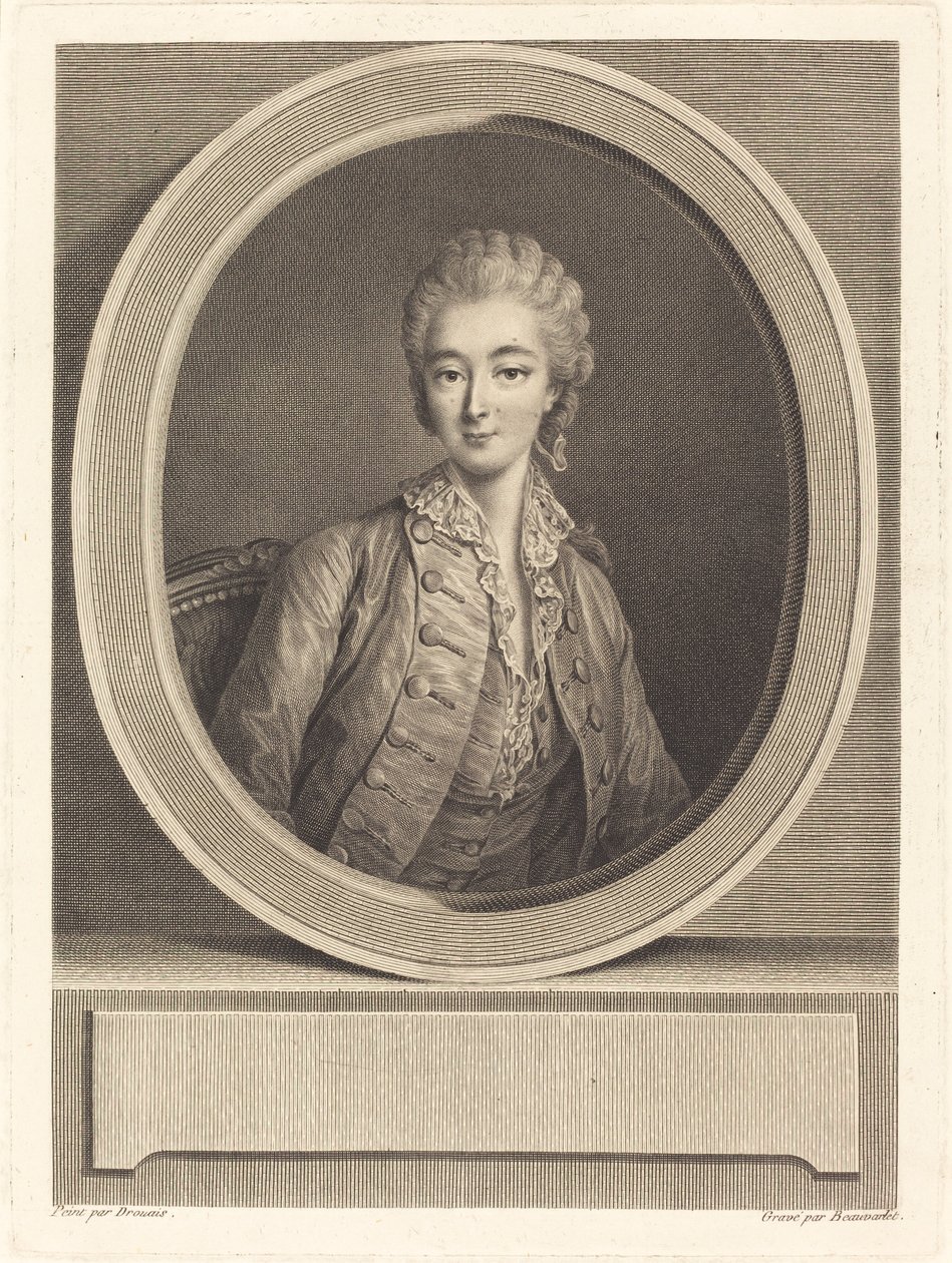 Madame du Barry od Jacques Firmin Beauvarlet after François Hubert Drouais