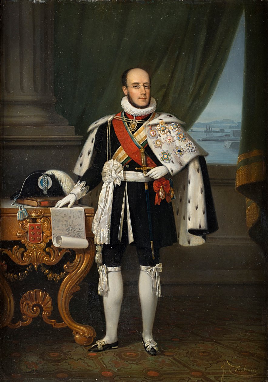 Infante Luís, vévoda z Porta 1838-1889, budoucí král Luís I. Portugalska, před rokem 1860. od Jacques Francois Carabain