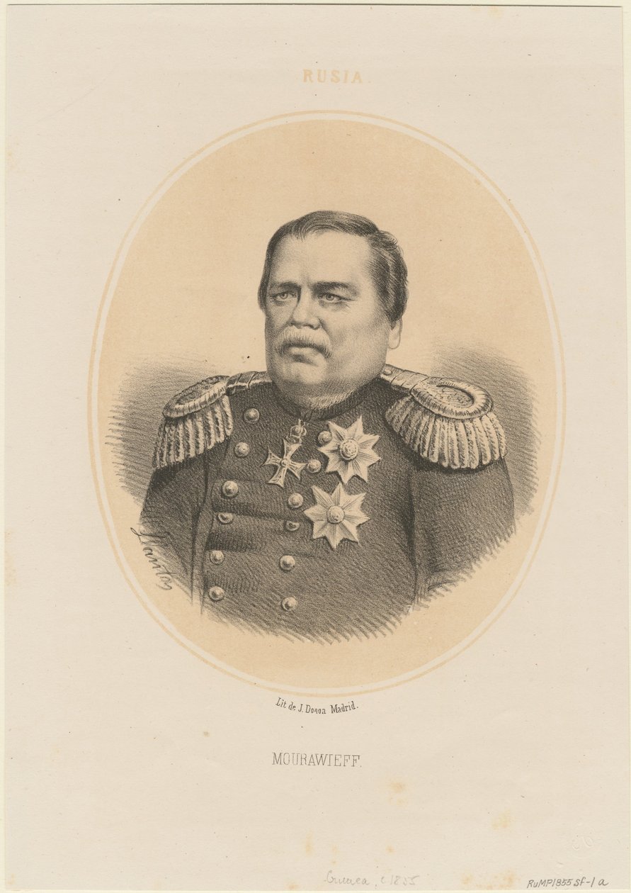 Portrét hraběte Nikolaje Muravyova-Amurského 1809-1881, 1865 od Jacques Francois Gauderique Llanta
