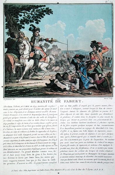 Humanity of Abraham Fabert (1599-1662), vyryl Jean Baptiste Morret (fl.1790-1820) od Jacques Francois Joseph (after) Swebach