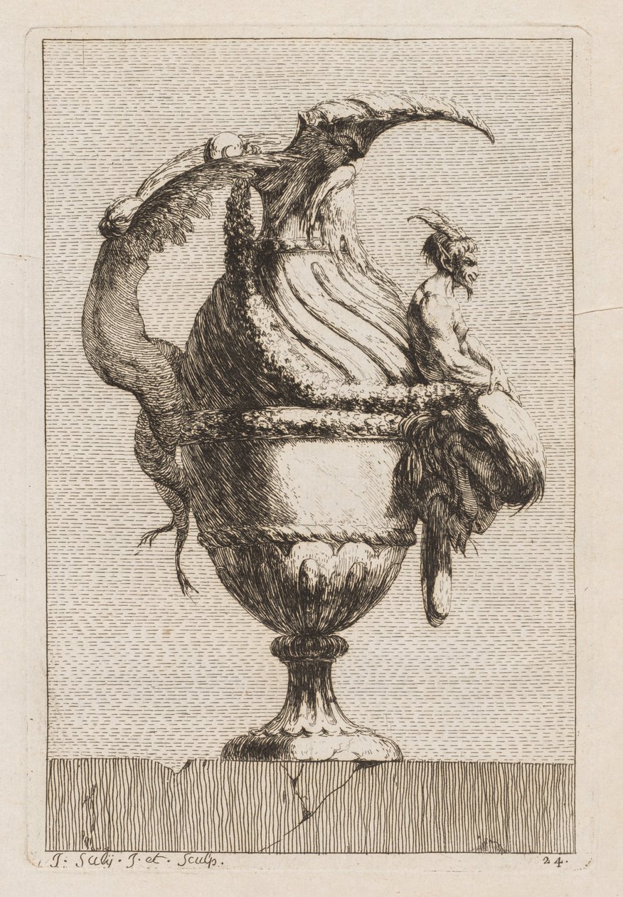 Suita váz: Talíř 24, 1746. od Jacques Francois Joseph Saly