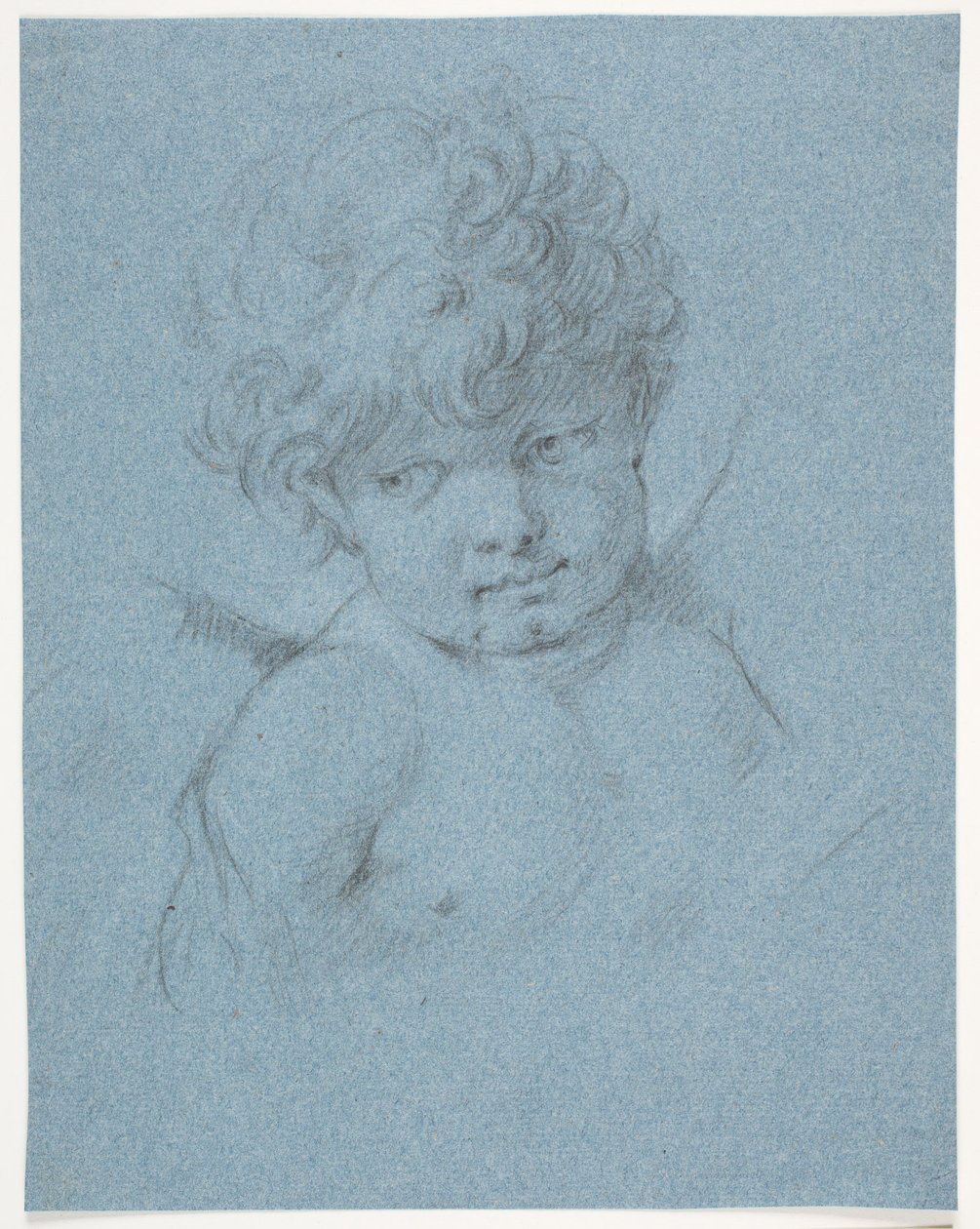 Okřídlený anděl? Amor? Obrázek poprsí od Jacques Francois Joseph Saly
