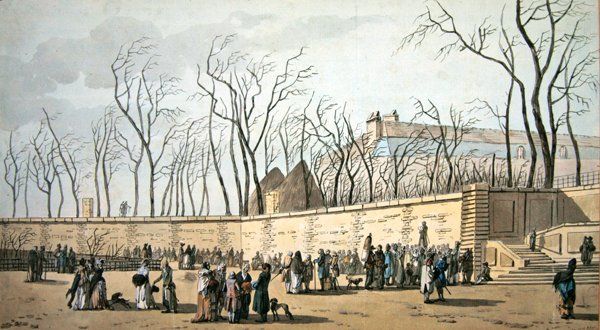 Petite Provence v zahradách Tuileries (wc na papíře) od Jacques Francois Joseph Swebach