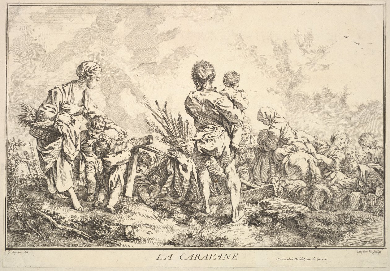 Karavana, polovina až konec 18. století. od Jacques Gabriel Huquier