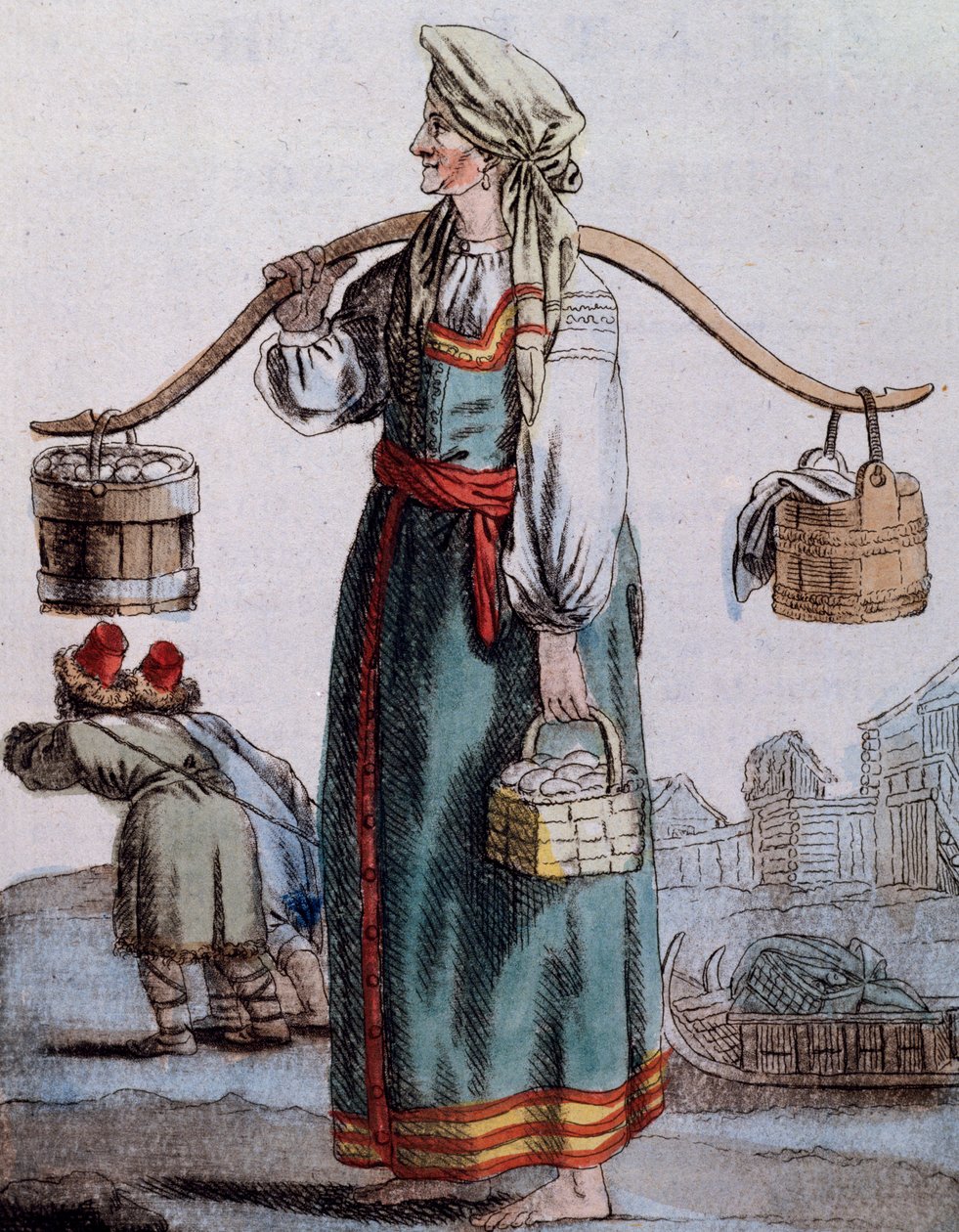 Prodejce vajec v Petrohradě od Jacques Grasset de Saint-Sauveur