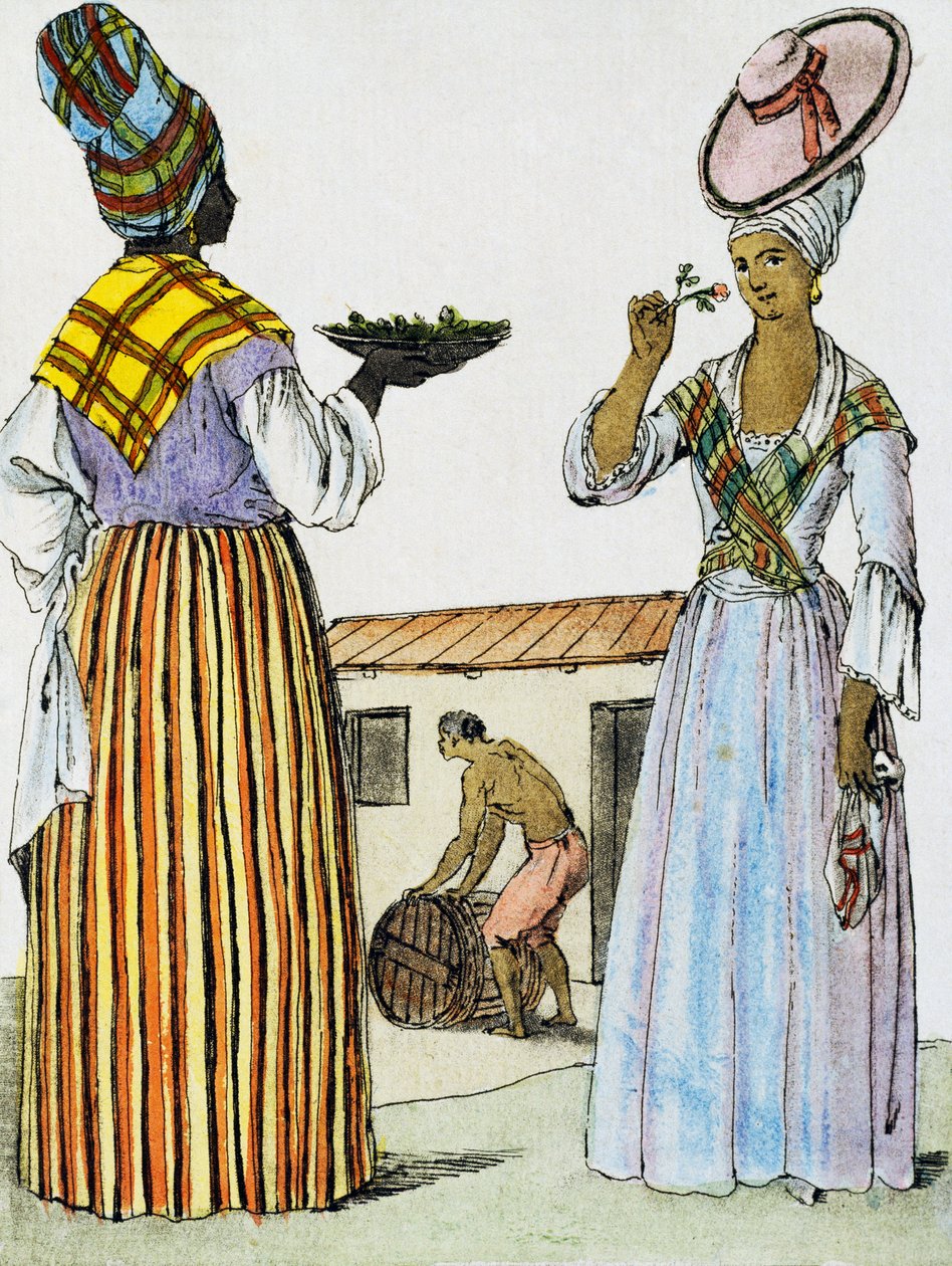 Květinářství v Santo Domingu, barevná rytina z kresby Labrousse (aktivní 1796), z Encyclopedie des Voyages, od Jacquese Grasset de Saint-Sauveur (1757-1810) od Jacques Grasset de Saint Sauveur