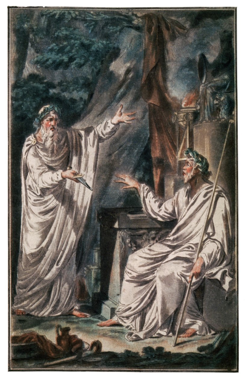 Keltští druidové, kolem roku 1790 (rytina) od Jacques Grasset de Saint Sauveur