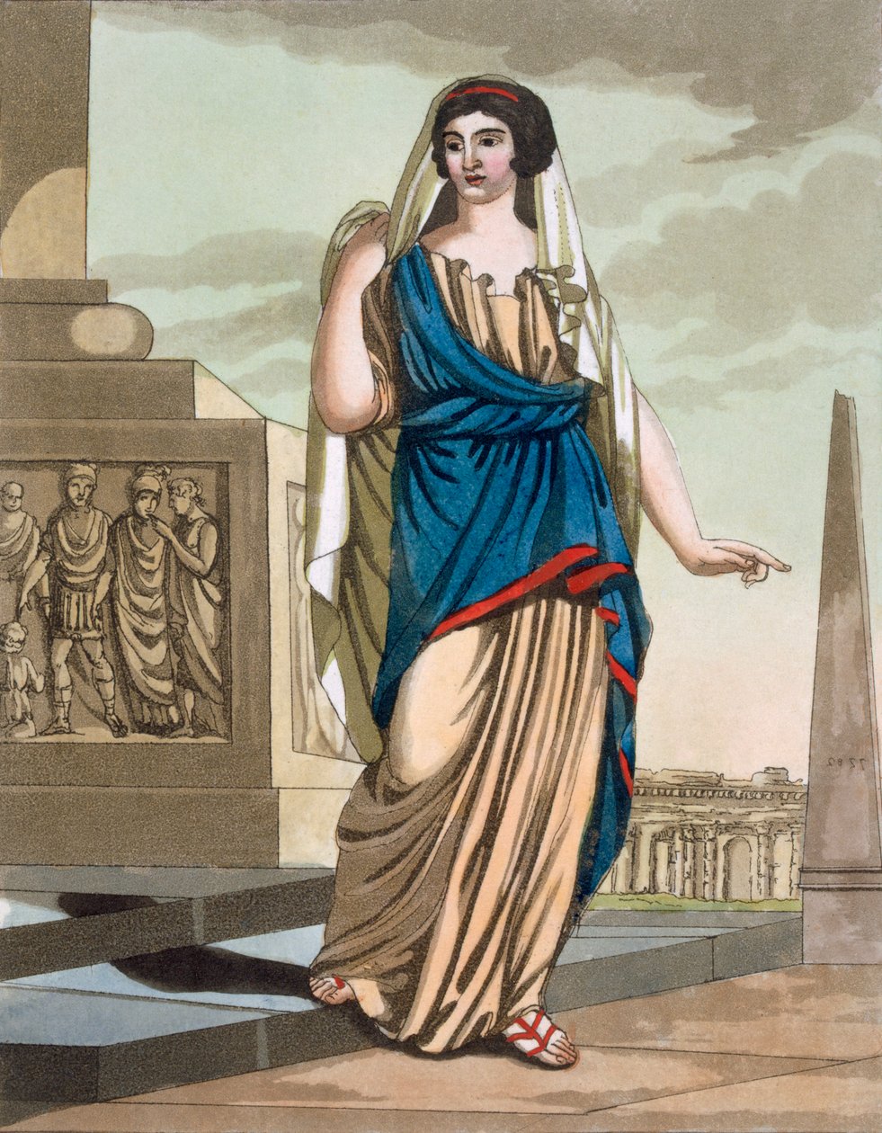 Občanka starého Říma, hospoda. 1796. od Jacques Grasset de Saint Sauveur