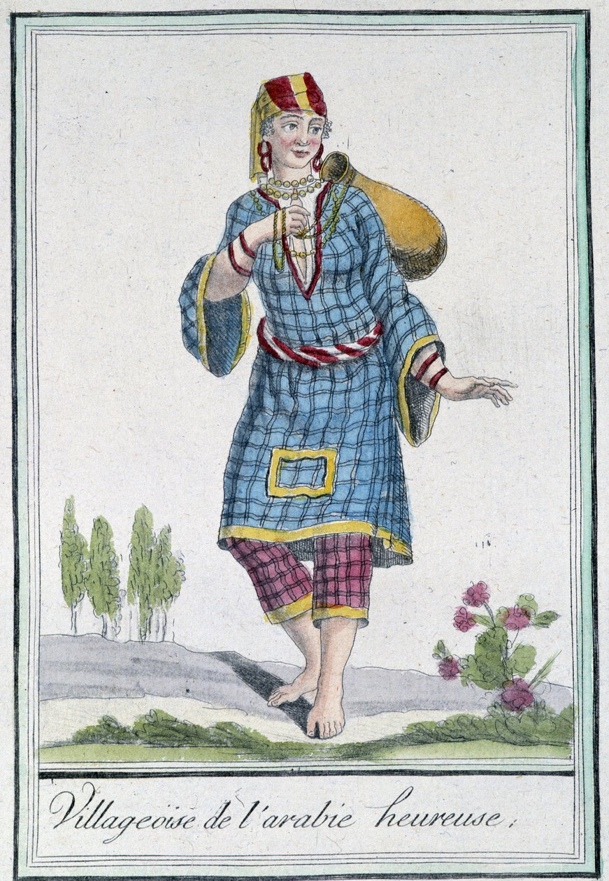 Šťastná arabská vesnice - v ""Encyklopedie cest"" od Grasset St Sauveur, ed. 1796 od Jacques Grasset de Saint Sauveur