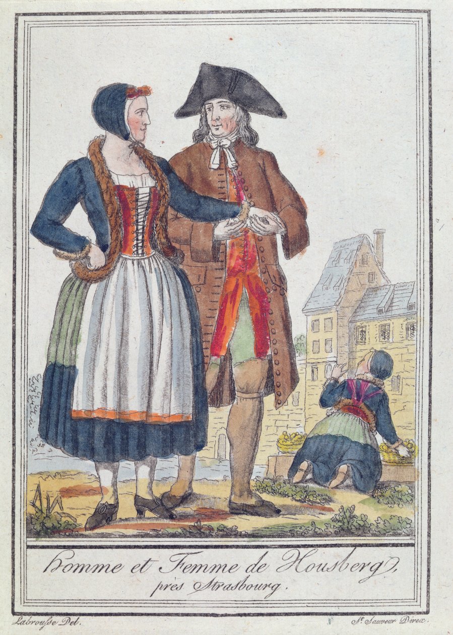 Obyvatelé Housbergu, poblíž Štrasburku, 1796 od Jacques Grasset de Saint Sauveur