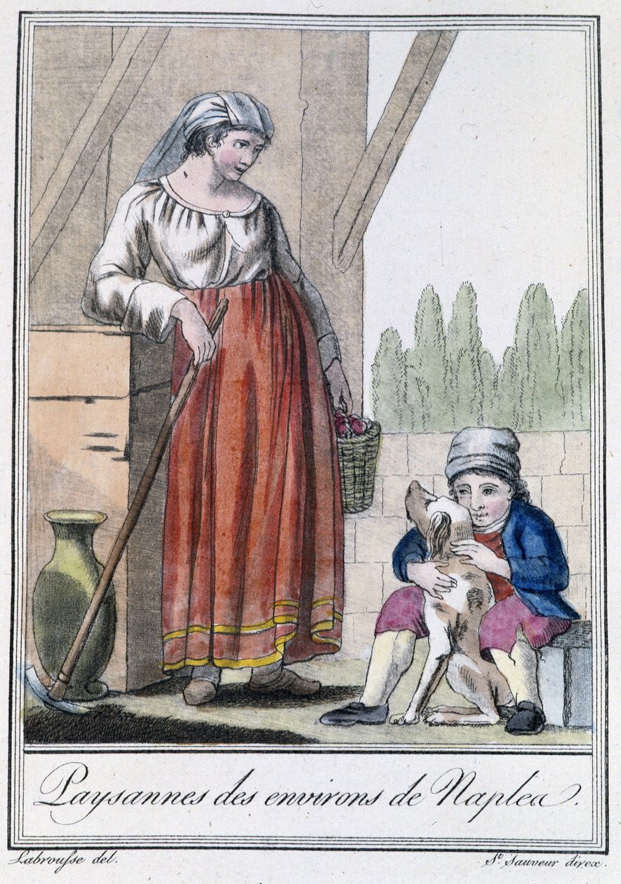 Selka poblíž Neapole - v ""Encyklopedie cest"" od Grasset St Sauveur, Paříž od Jacques Grasset de Saint Sauveur