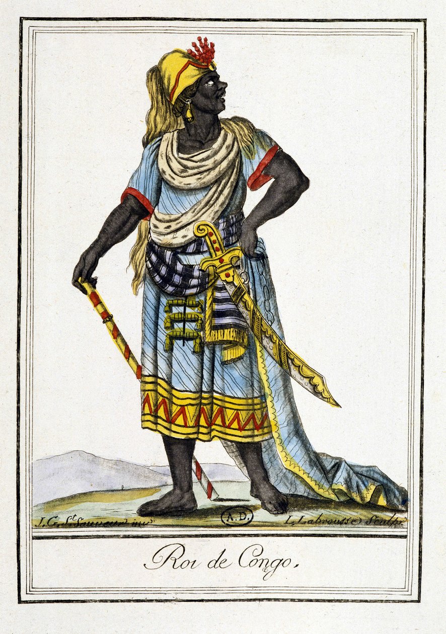 Král v Kongu – v „“Encyklopedii cest”” od J. Grasset Saint-Sauveur od Jacques Grasset de Saint Sauveur
