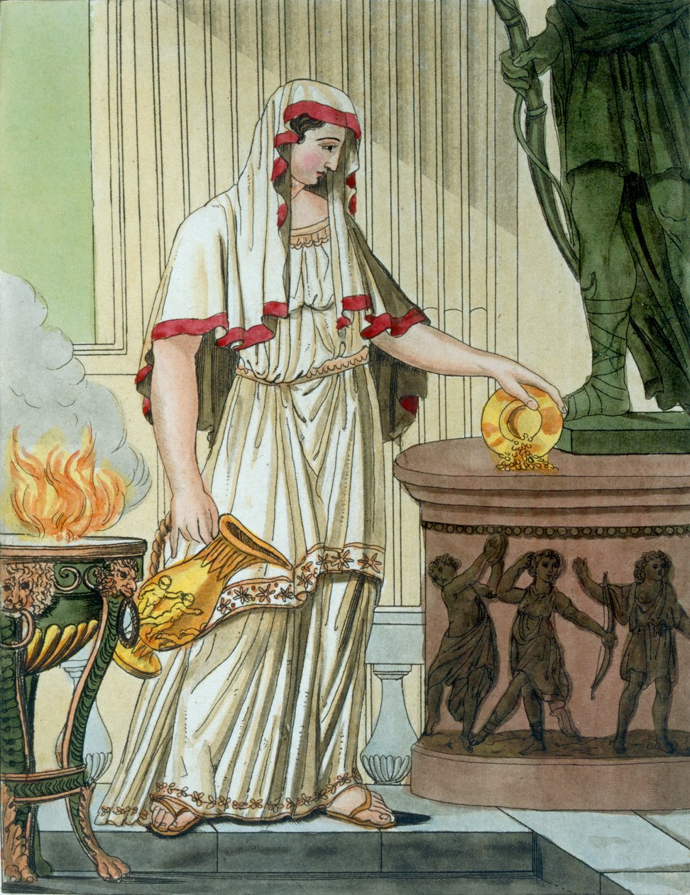 Vestálská panna, ilustrace z 