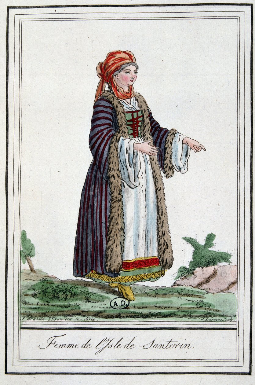 Žena z ostrova Santorini od Jacques Grasset de Saint Sauveur