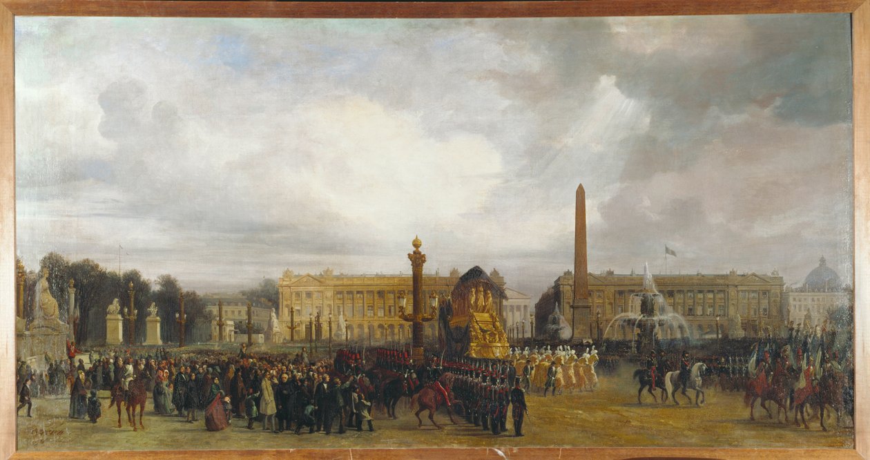 Obřad při příležitosti navrácení popela císaře Napoleona I. v roce 1840 ... od Jacques Guiaud