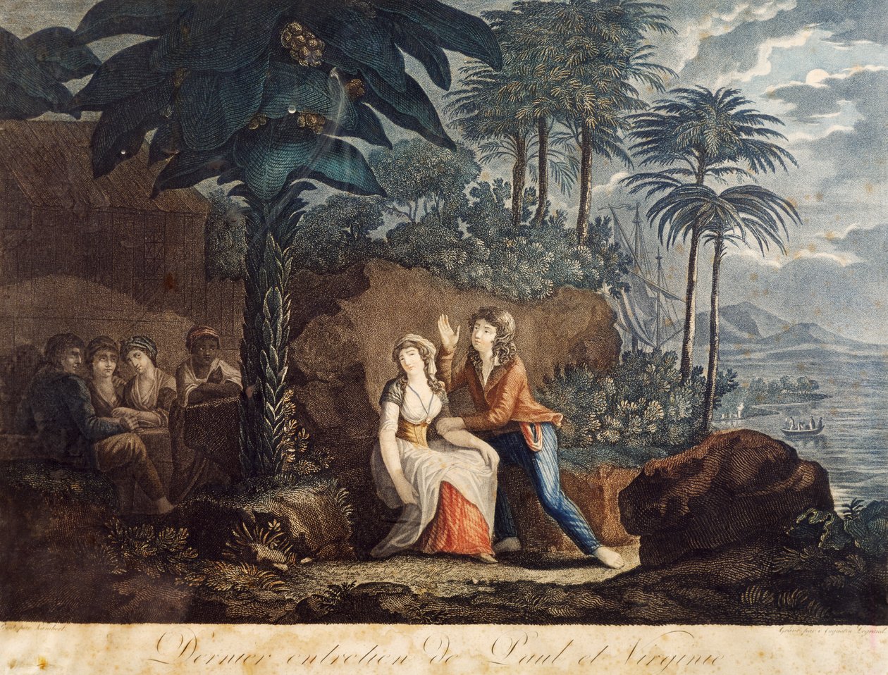 Paul a Virginia, ilustrace k románu Jacques-Henri Bernardin de Saint-Pierre (1737-1814) od Jacques Henri Bernardin de Saint Pierre