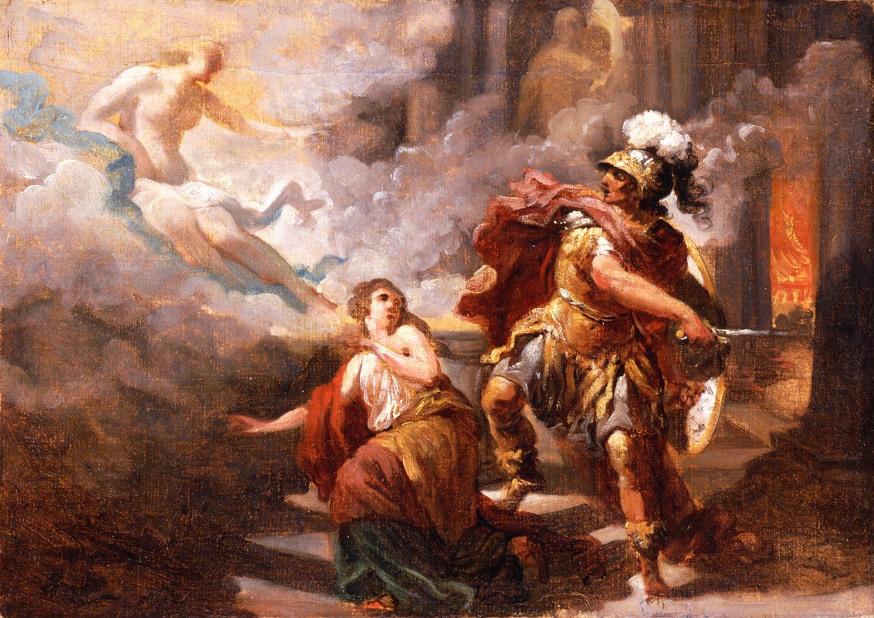 Helena zachráněná Venuší před hněvem Aeneas, 1779 od Jacques Henri Sablet