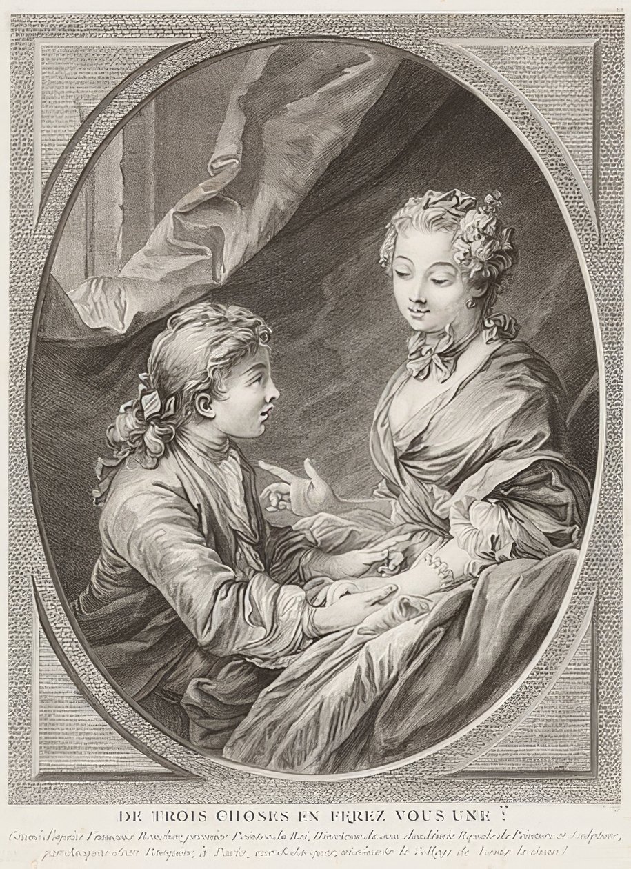 Ze tří věcí uděláte jednu?. 1768 od Jacques Jean Pasquier