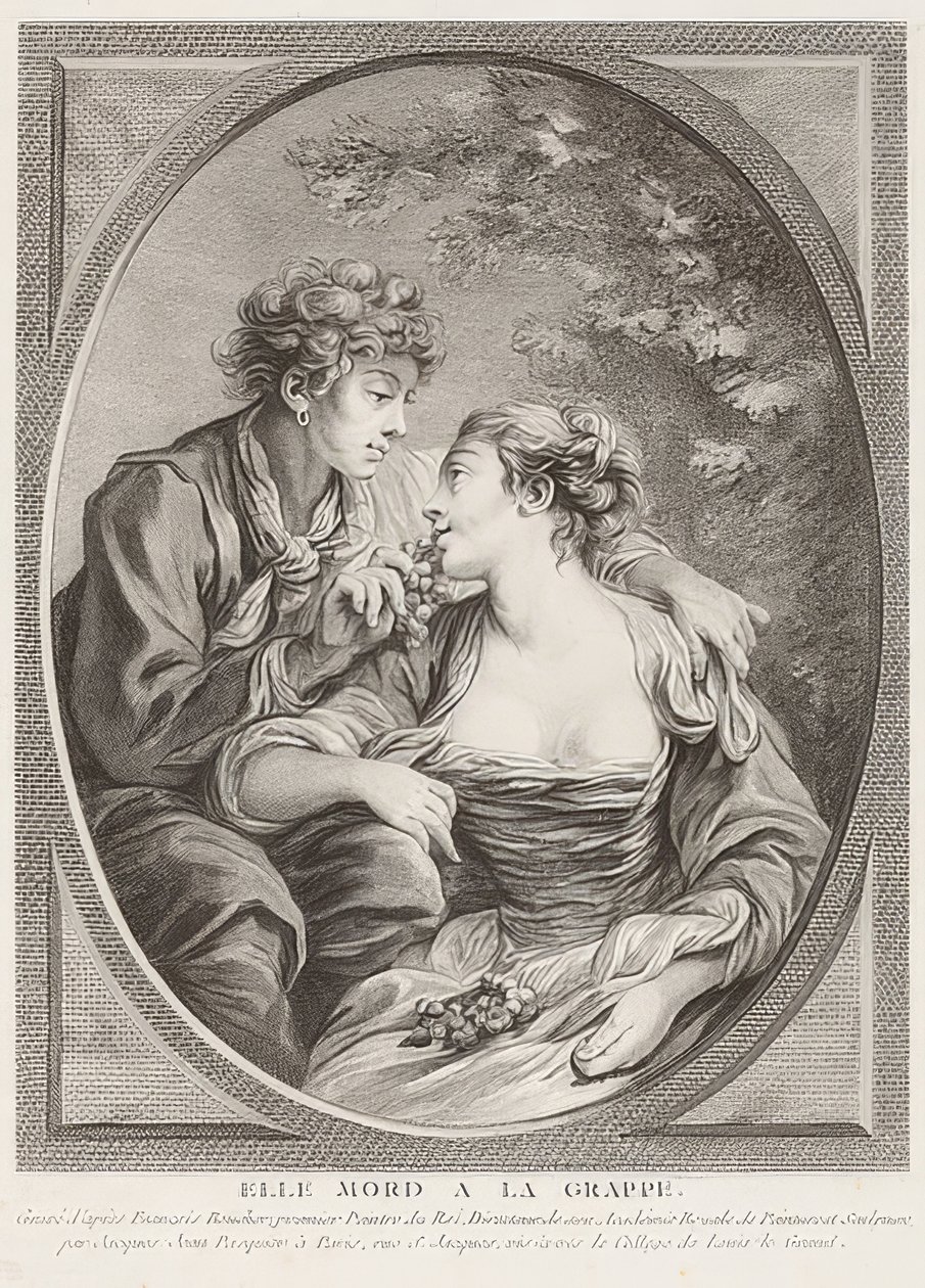 Elle mord à la grappe (Umírá na hrozny). 1768 od Jacques Jean Pasquier