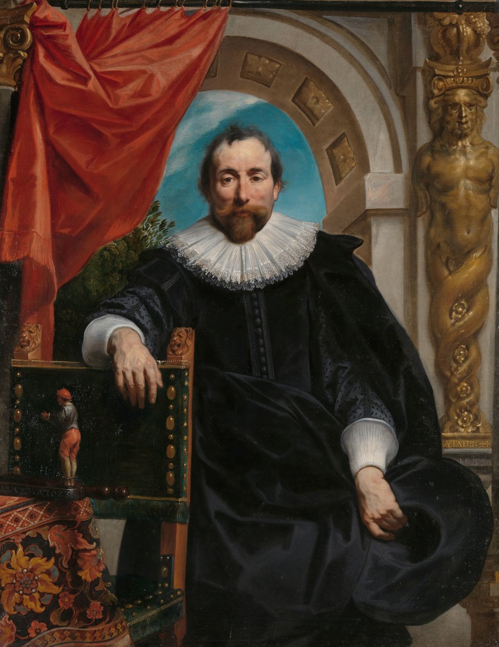 Portréty Rogiera Le Witera a jeho manželky Cathariny Behaghel Portrét Rogiera Le Witera, obchodníka v Antverpách od Jacques Jordaens