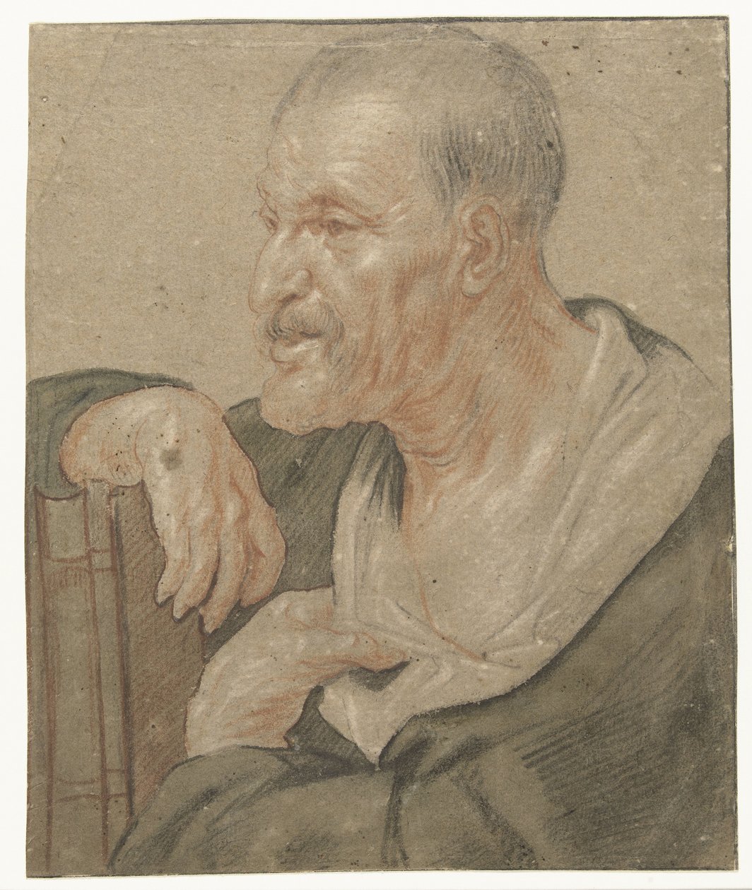 Ramenní kus evangelisty, vlevo od Jacques Jordaens