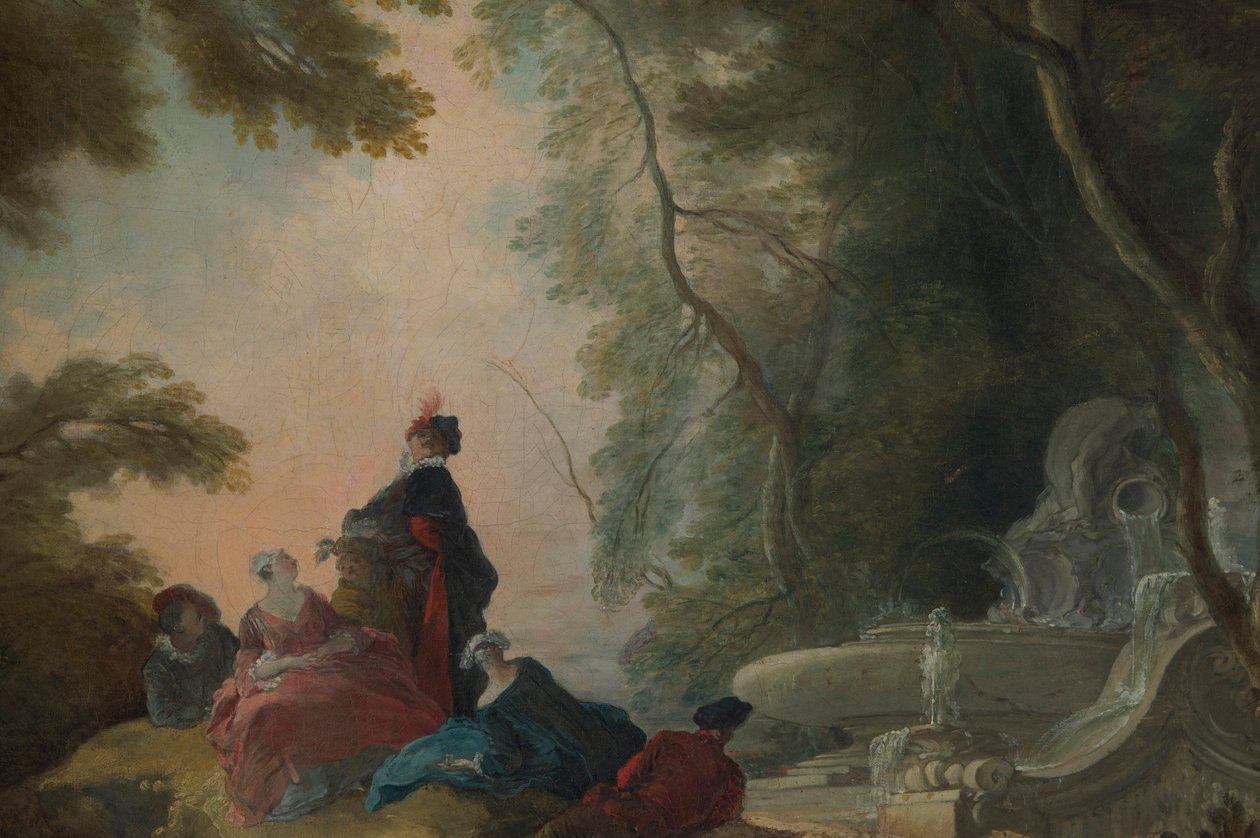 Galantní párty u fontány od Jacques Lajoue de