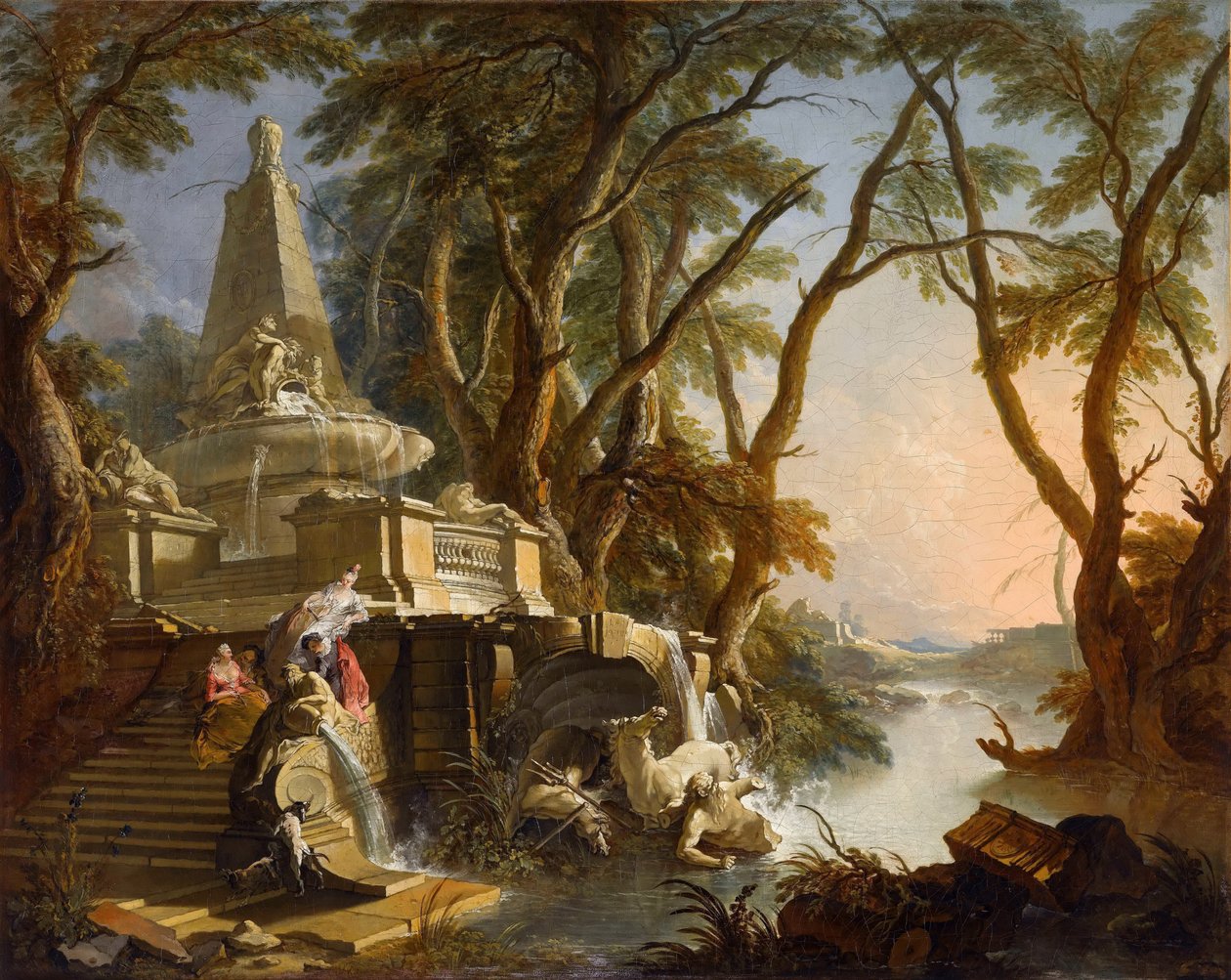Imaginární krajina: řeka od Jacques Lajoue de