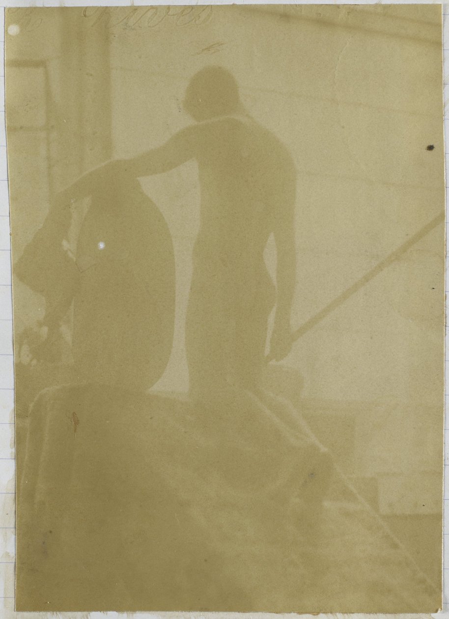 Studie modelu mužského aktu, klečícího a při pohledu zezadu, v ateliéru Jacquese de Lalaing od Jacques Lalaing (attributed to)