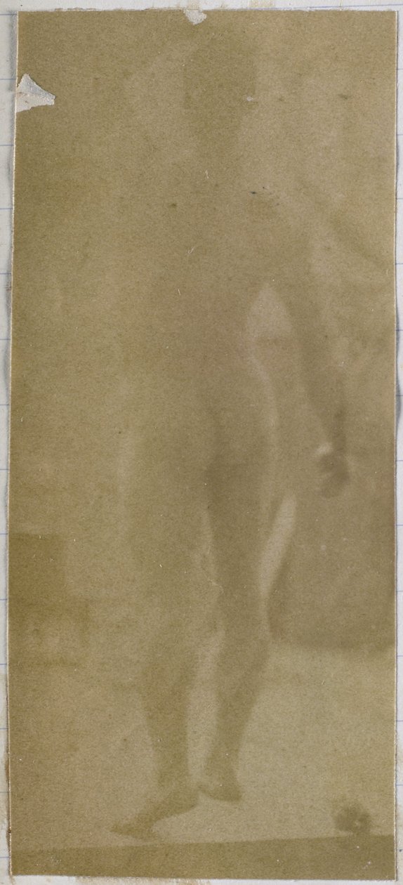 Studie modelky mužského aktu, stojícího a při pohledu zezadu, v ateliéru Jacquese de Lalaing od Jacques Lalaing (attributed to)