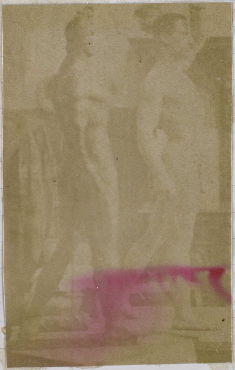 Studie modelu mužského aktu, stojícího a při pohledu ze strany, v ateliéru Jacquese de Lalaing od Jacques Lalaing (attributed to)