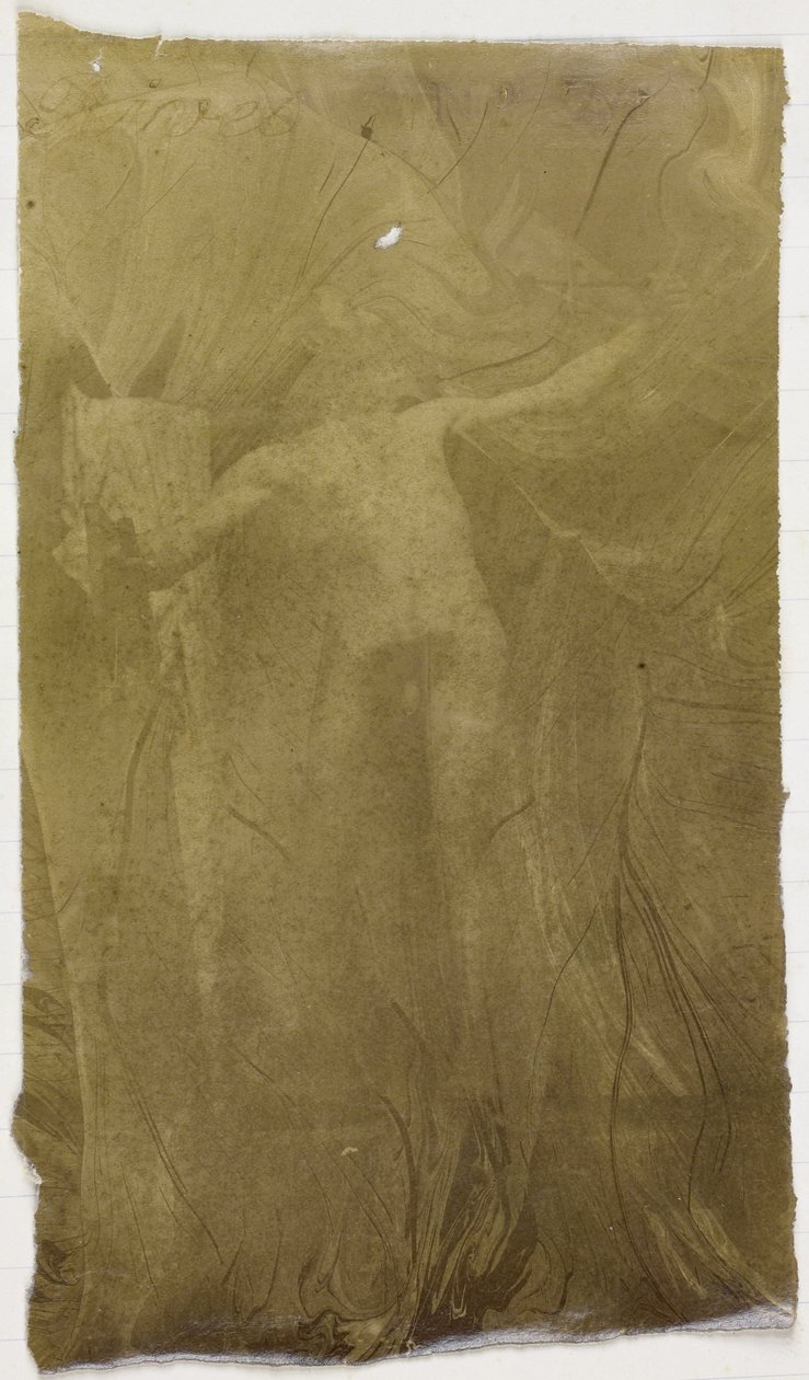 Studie modelu mužského aktu, stojícího vepředu, v ateliéru Jacquese de Lalainga od Jacques Lalaing (attributed to)