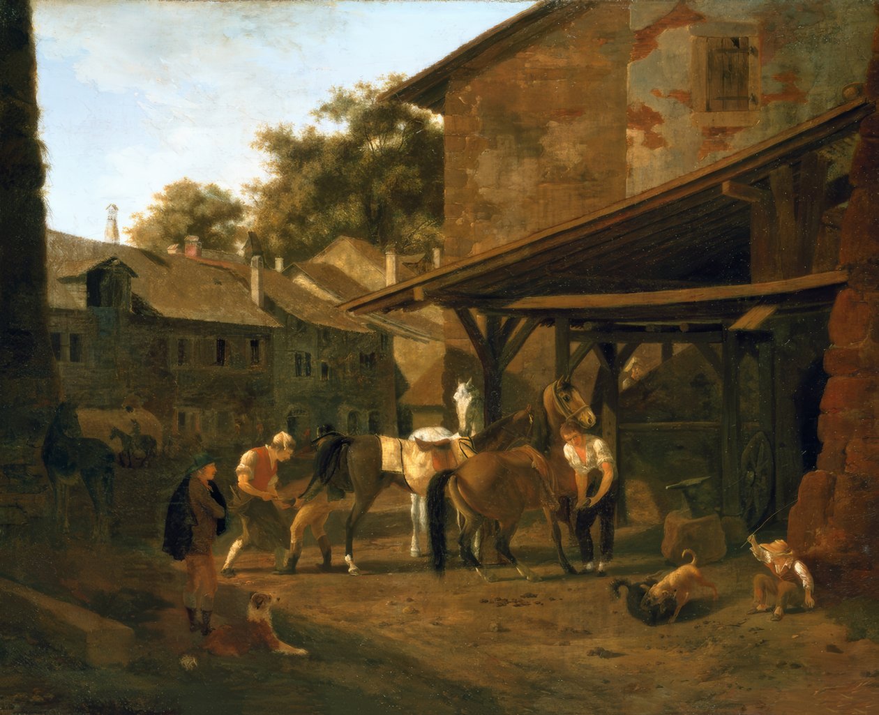 Kovárna v Lausanne od Jacques Laurent Agasse