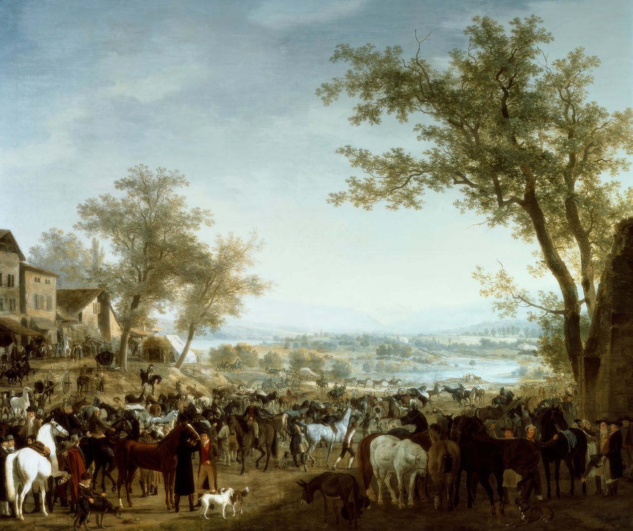 Koňský trh v Gaillardu od Jacques Laurent Agasse
