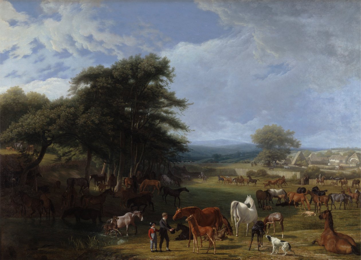 Hřebčín lorda Riverse, Stratfield Saye od Jacques Laurent Agasse
