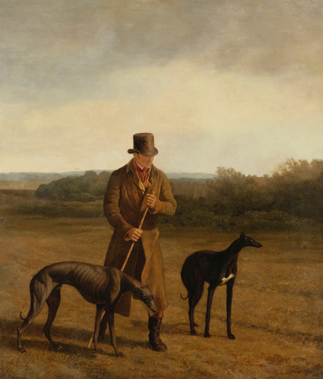 Portrét lorda Riverse se dvěma chrty, kolem roku 1825 od Jacques Laurent Agasse