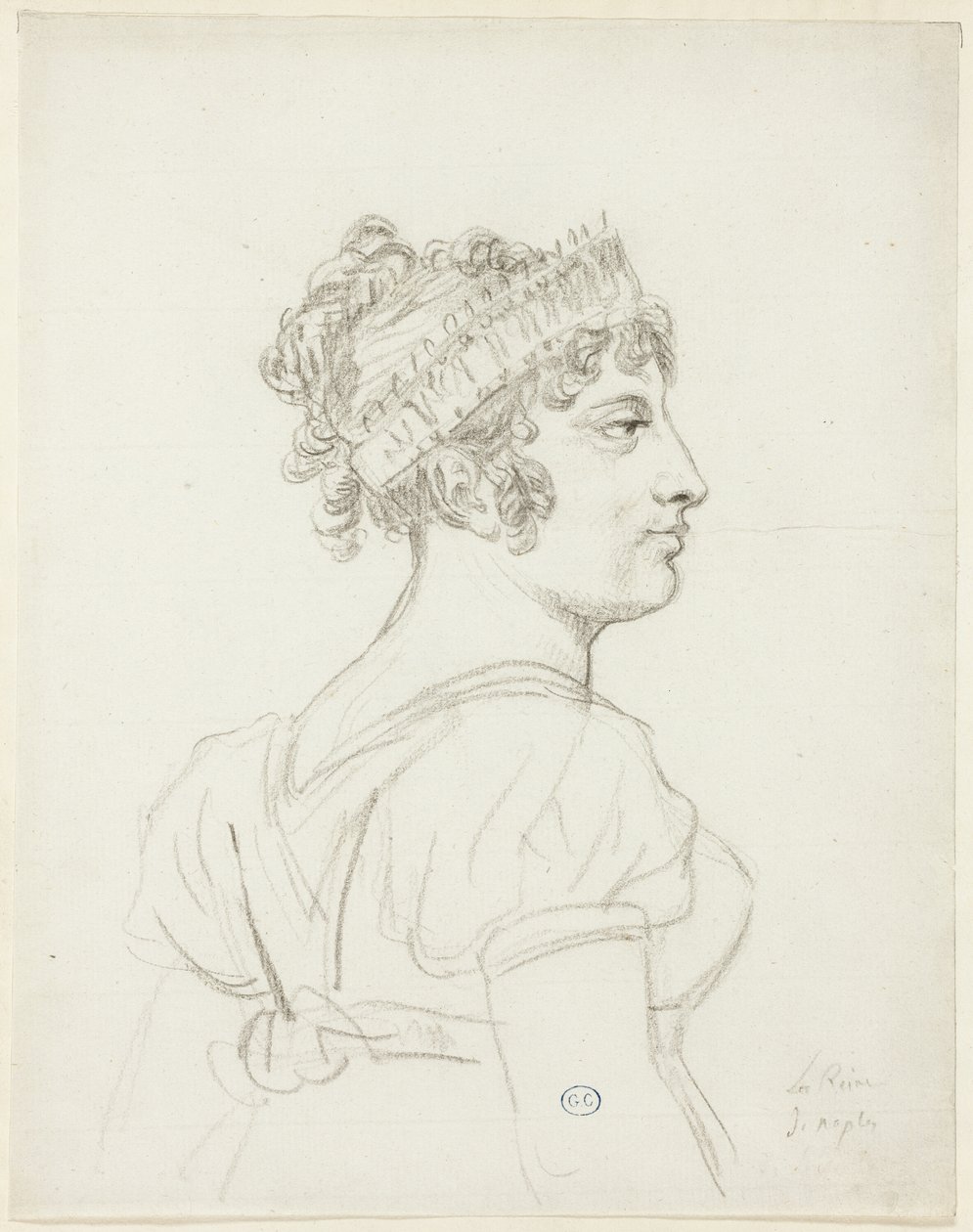 Busta Caroline Bonaparte, princezny Murat, královny Neapole od Jacques Louis David