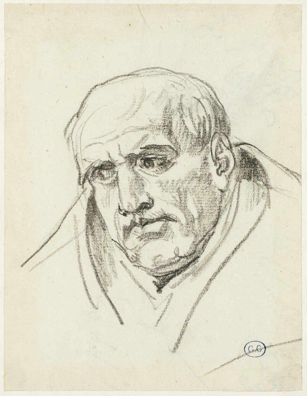 Busta staršího muže od Jacques Louis David