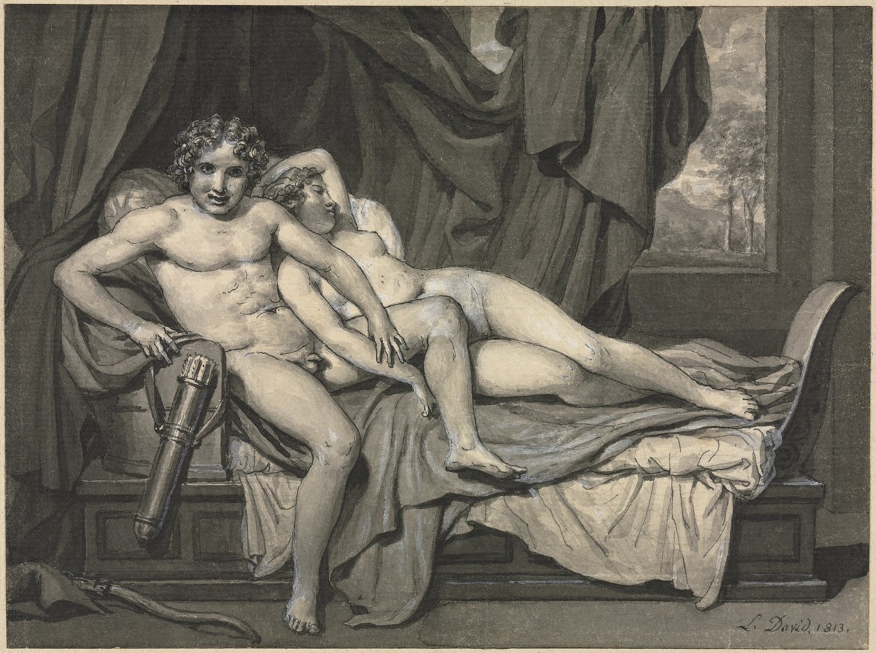 Cupid a Psyche, 1813. od Jacques Louis David