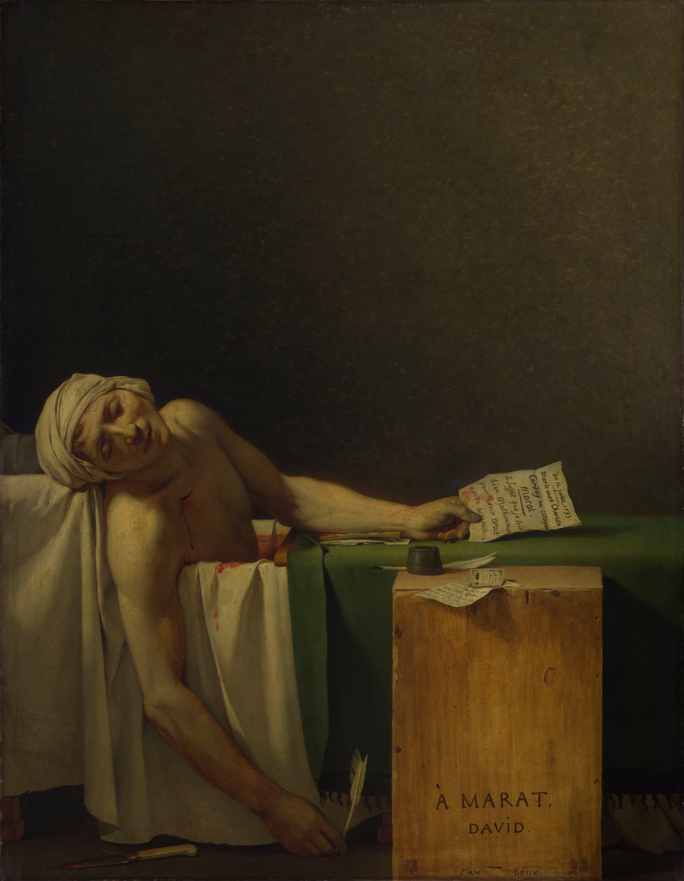 Smrt Marata od Jacques Louis David